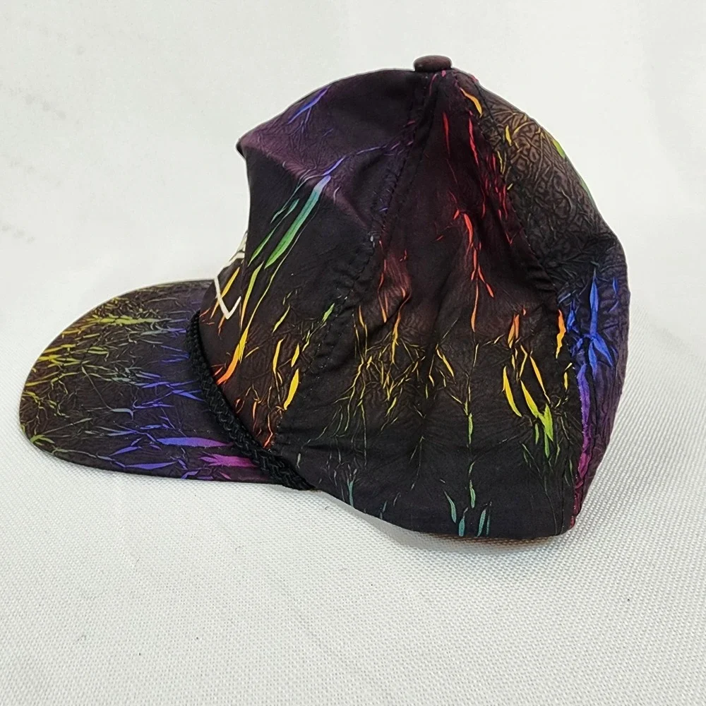 Vintage 90's Colorful Rainbow Crinkle Ball Brand Logo Snapback Hat Summer Retro